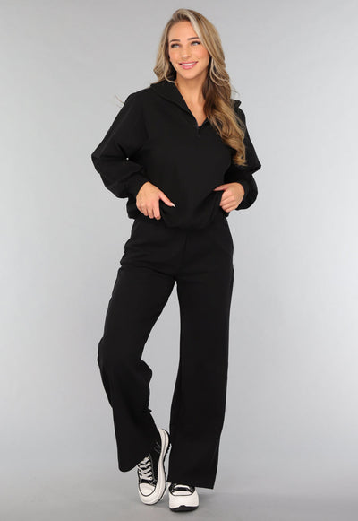 Zwarte Wide Leg Jogger