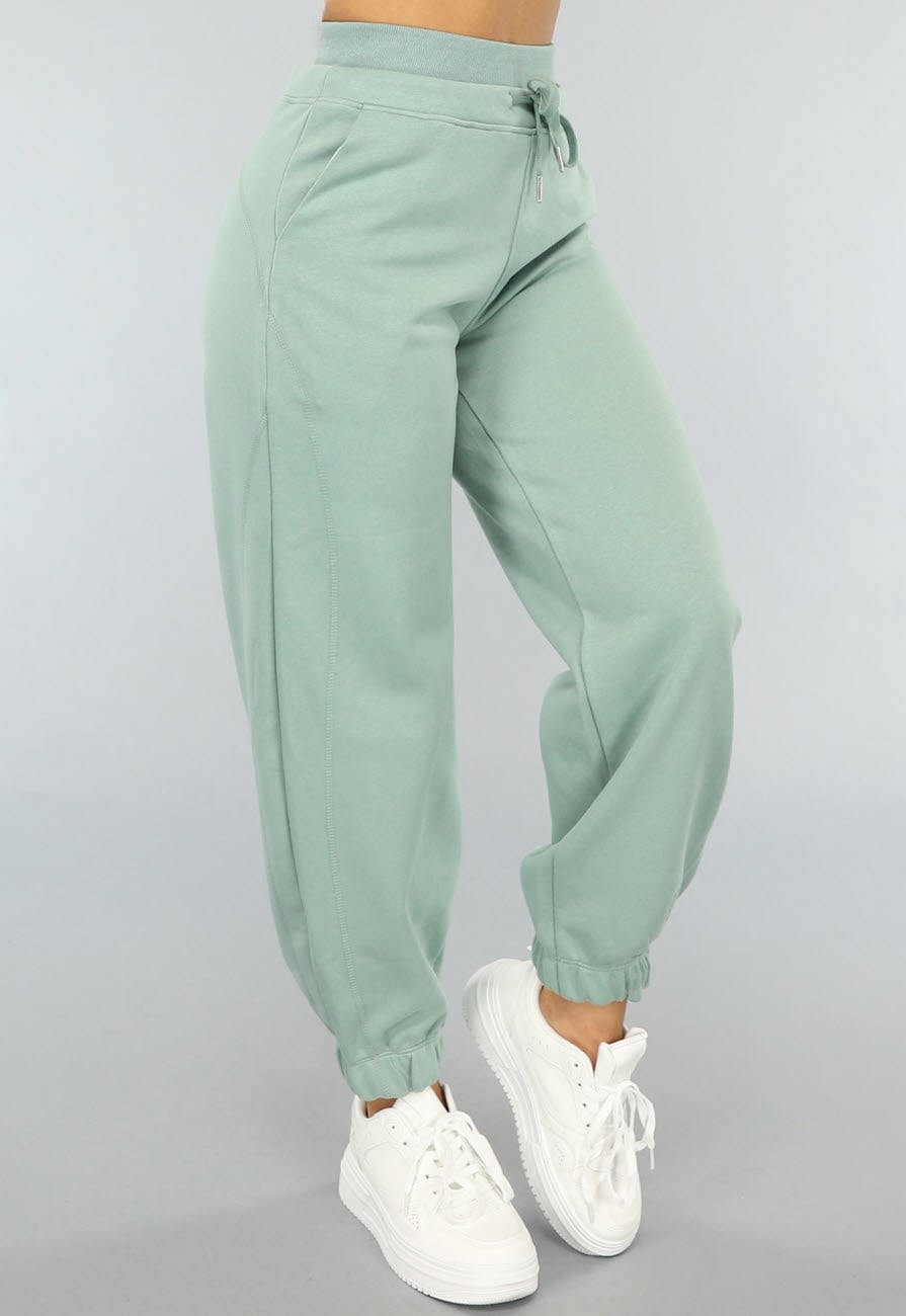 Mintgroene Joggingsbroek met Veters
