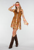 Hippie Jurk met Gilet en Hoofdband in Bloemenprint