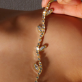 Gouden Leaf BH Band met Strass