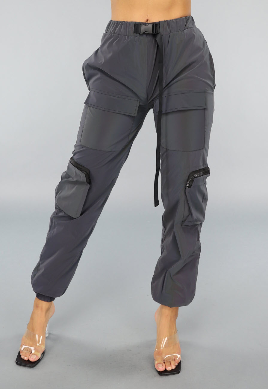 Holografisch Reflecterende Cargo Parachute Broek
