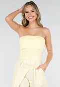 Butter Yellow Bandeau Top met Stretch