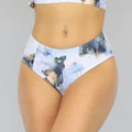 High Waist Maxi Marmerlook Bikinibroekje