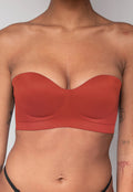 Roestbruine Naadloze Push Up Bh met Afneembare bandjes