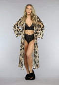 Mesh Leopard Kimono Lang