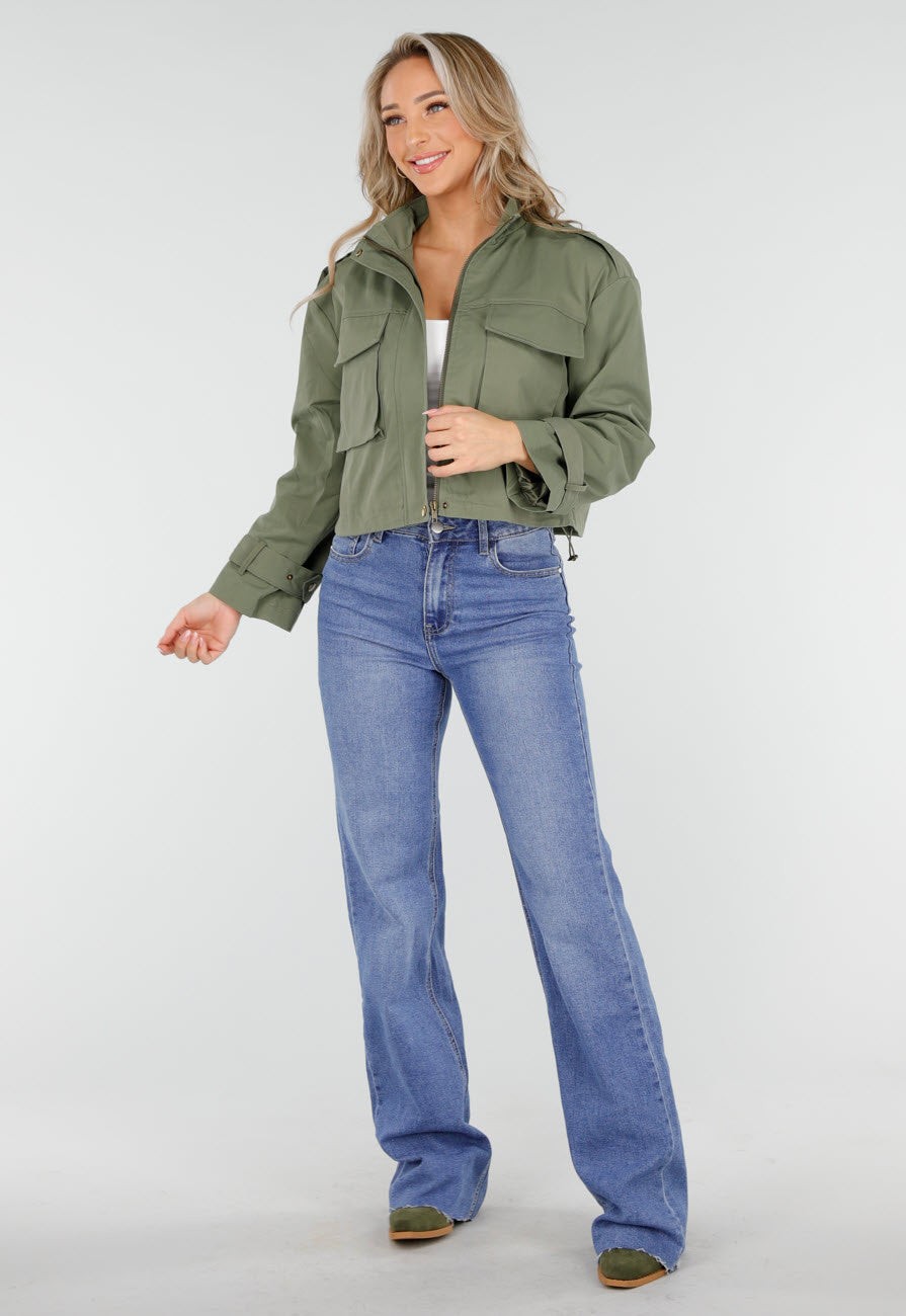 Groene Cowboylaarzen met Lage Hak en Suède Look