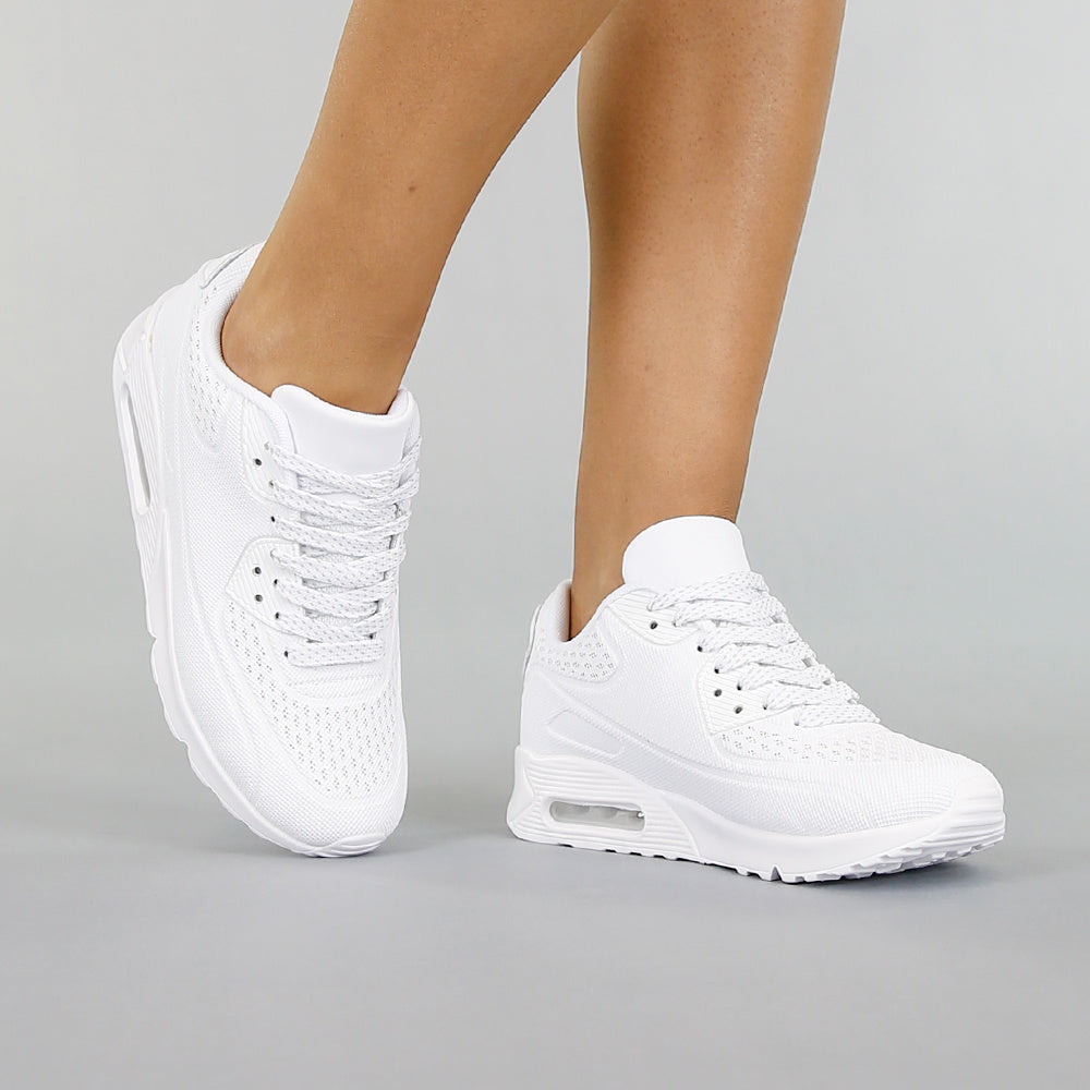 Witte Sneakers met Lucht Zool
