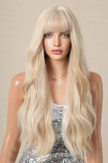 As Blonde Golvende Pruik met Pony