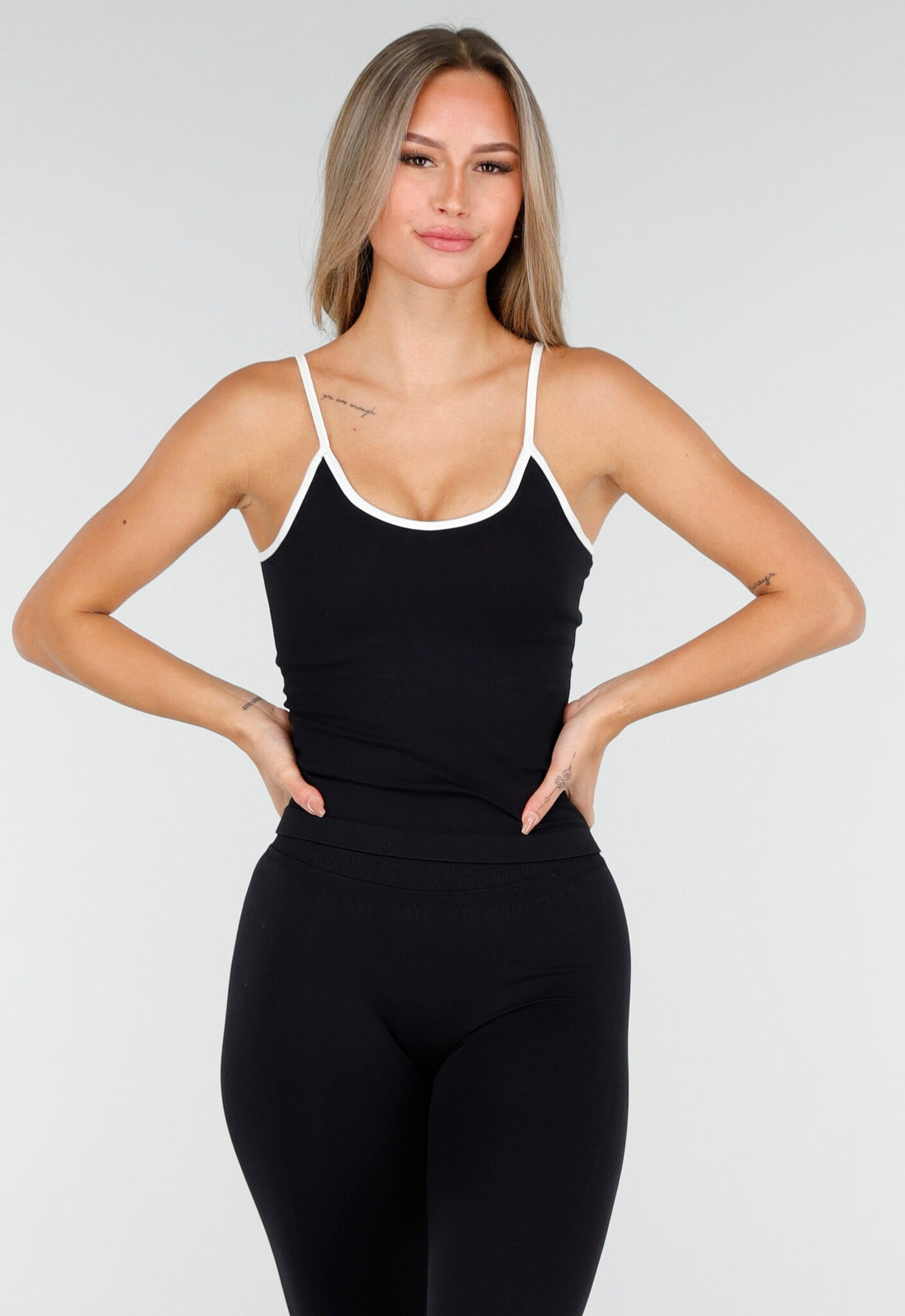 Zwarte Sportieve Top met Push Up Effect