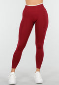 Bordeaux Sportlegging met Hoge Taille en Stretch