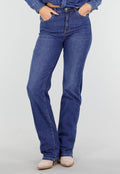 Redial Jeans Donkerblauwe Tall Jeans met Rechte Pijpen en High Waist