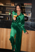 Groene Wide Leg Velvet Co Ord Set