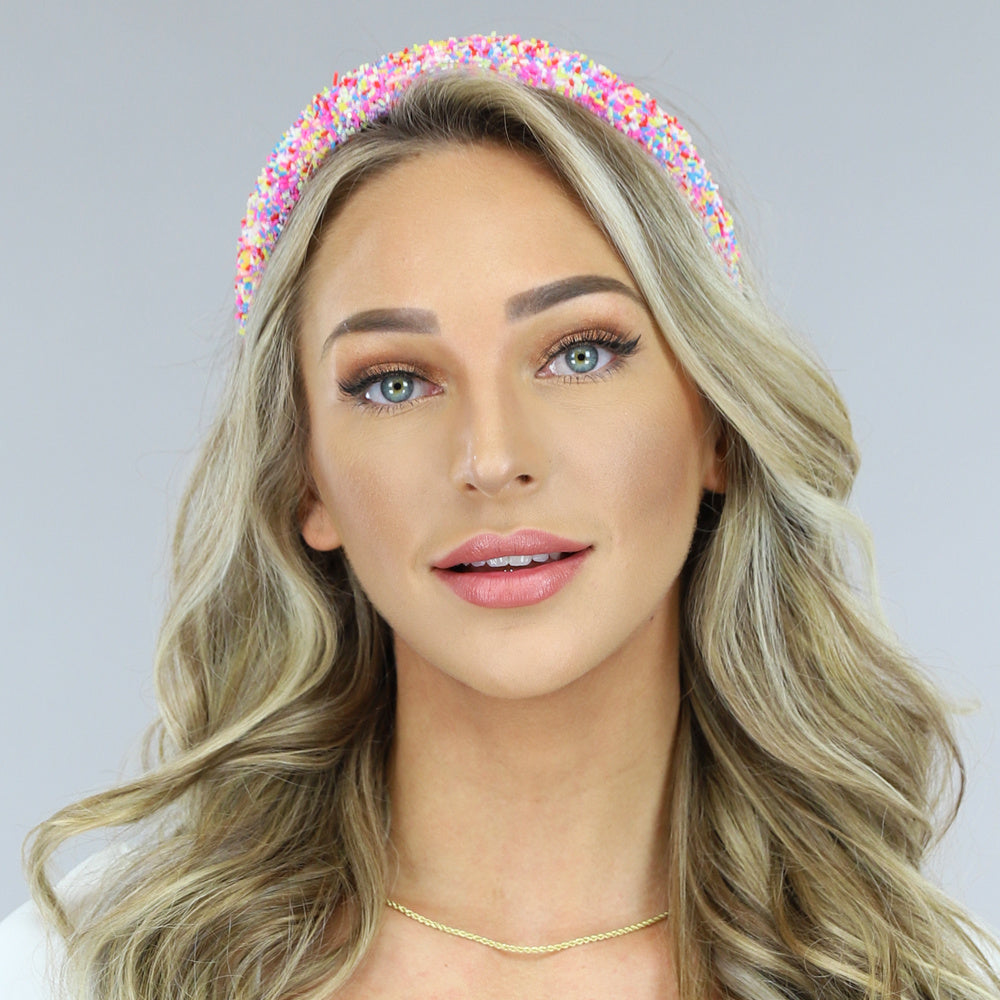 Mulitcolor Regenboog Glitter Diadeem