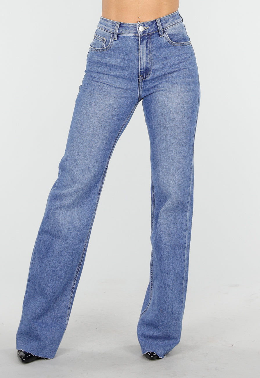 Redial Jeans Blauwe Tall Straight Leg Stretch Jeans met Rechte Pijpen