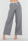 Grijze Pantalon met Stretch en Trekkoord Taille