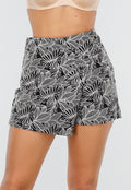 Minirok met All Over Print in Zwart en Beige