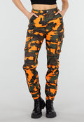 Oranje Camouflage Cargo Broek met Steekzakken