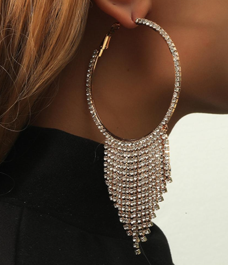 Gouden Fringe Oorbellen
