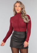Burgundy Truitje met High Neck