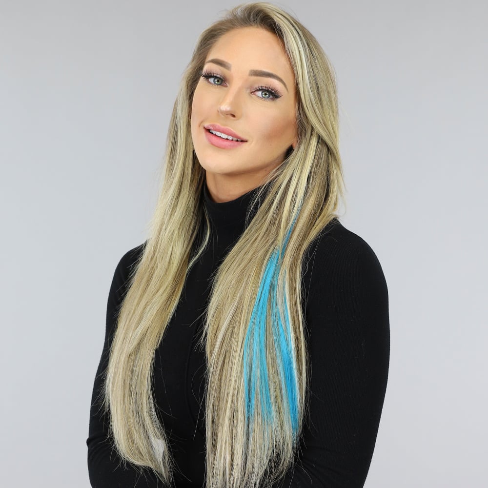 Clip in Haarextension Blauw