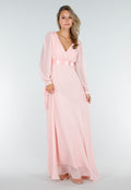 Lange Babyroze Chiffon Galajurk