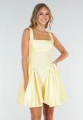Butter Yellow Stippenjurk met Stretch en Ingewerkte Pads
