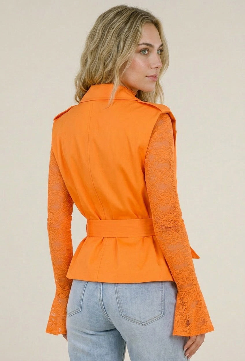 Oranje Gilet met Ceintuur