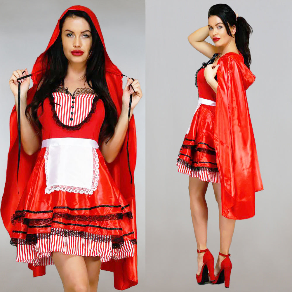 Strapless Roodkapje Kostuum met Cape