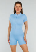 Stijlvolle Blauwe Sport Playsuit met Ritssluiting