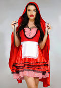 Strapless Roodkapje Kostuum met Cape
