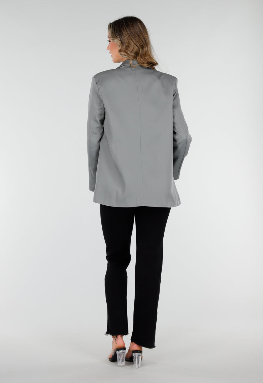 Dubbelknoop Blazer Grijs