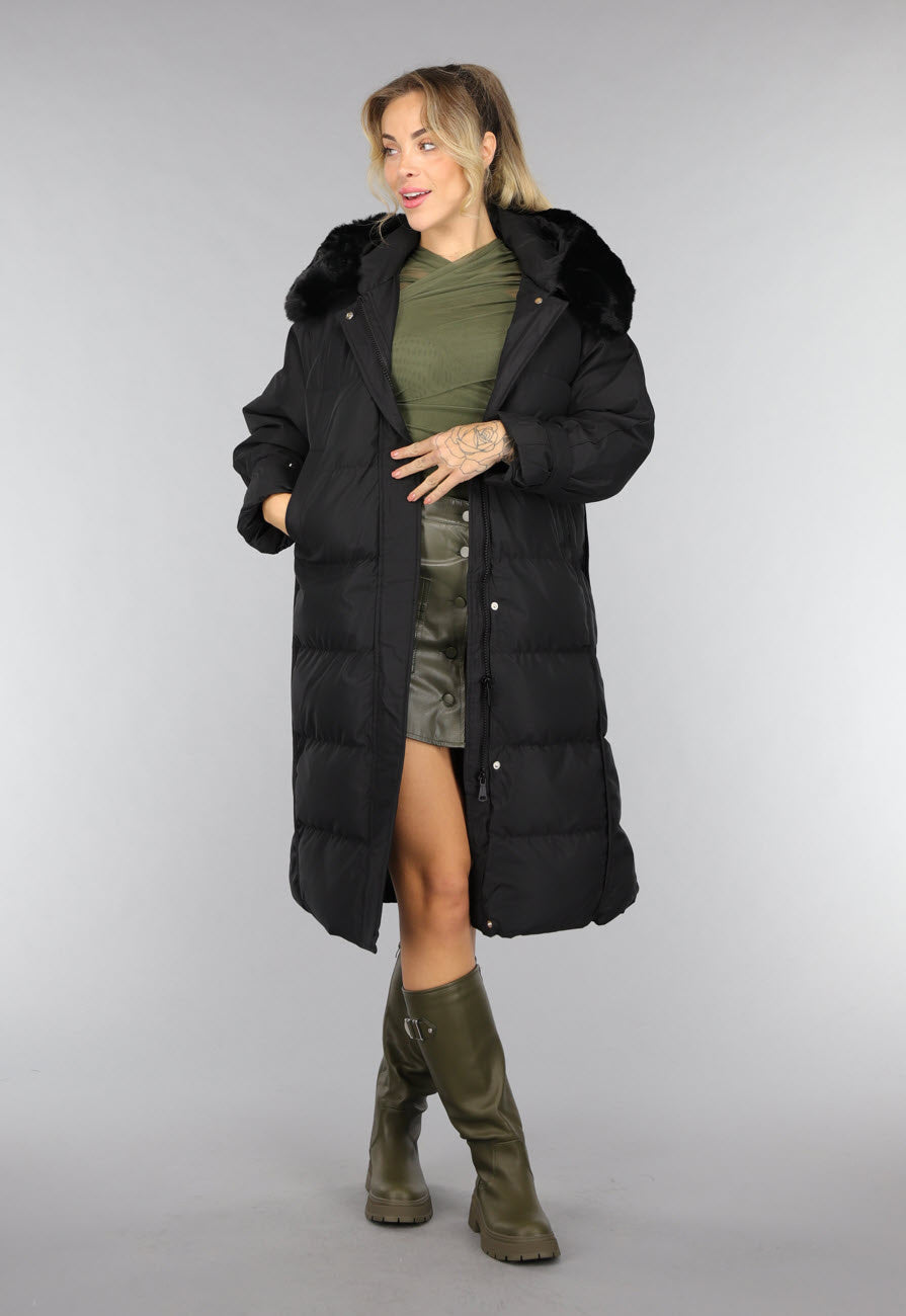 Hoge Lederlook Boots in Khaki