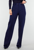 Tall Super Stretch Straight Leg Navy Blauwe Pantalon