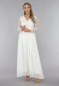 Witte Bridal Jurk met Open Rug