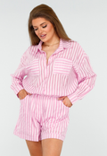 Gestreepte Two-Piece met Short en Blouse
