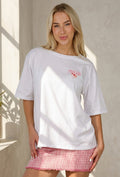 Wit Katoenen T-shirt met Pink Gin Print en Korte Mouwen