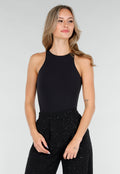 Zwarte Basic Stretch Body Zonder Mouwen