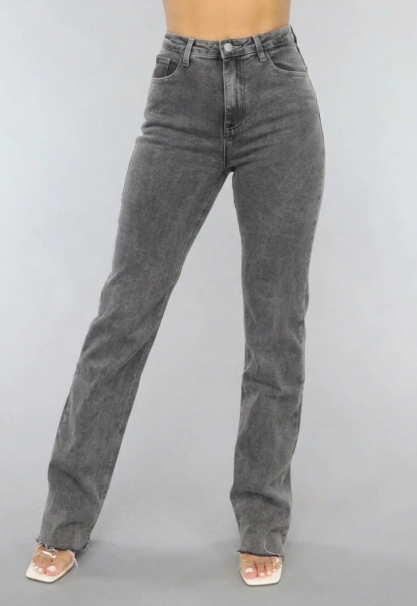 Redial Jeans Tall Grijze Straight Leg Jeans met Stretch