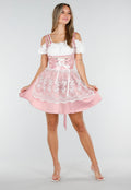 Traditionele Dirndl in Roze met Borduursel