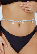 2-Delige Blauwe Belly Chain Set