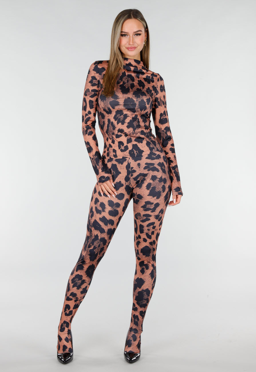 Leopard Print Two Piece Set