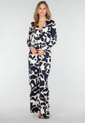 Donkerblauw-Witte Stretch Jumpsuit met Overslagtop