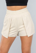 Beige Sportshort met Binnenbroekje