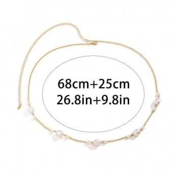 Gouden Heup Bodychain met Parels