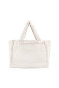 Witte Shopper Tas met Zachte Imitatiebontstructuur