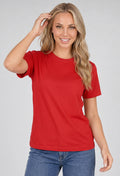 Rood Basic T-Shirt met Lichte Stretch