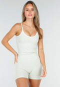 Sportieve Top in Groen met Witte Randen