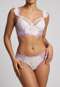 Lila Lingerie Set met Kant en Beugel Bh