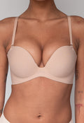 Naadloze Beige Maximizer BH met Afneembare Bandjes