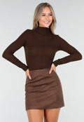 Bruine Coltrui Top met Lange Mouwen